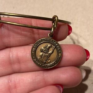 Alex and Ani Gold Saint Christopher Charm Bracelet